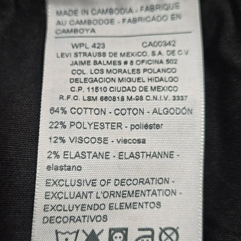 🖤5/$20🖤 SIGNATURE..LEVI STRAUSS.. High-rise, ankle, slim black jeans..